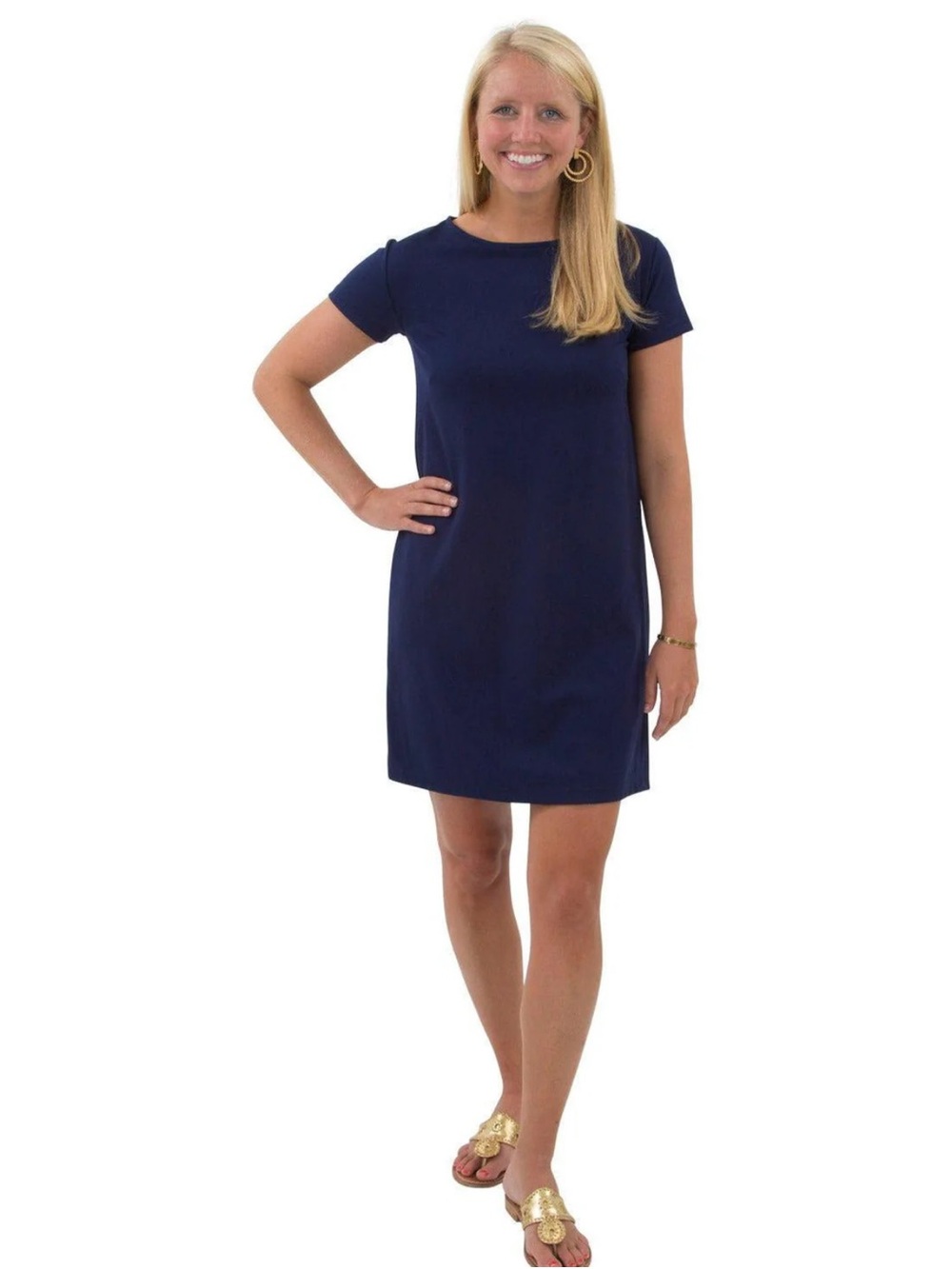 SAILOR SAILOR NAVY SHORT SLEEVE MINI DRESS